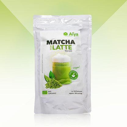 Matcha for Latte, a 1 kg pack of organic green tea mix for lattes