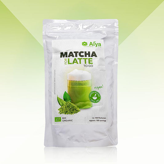Matcha for Latte, a 1 kg pack of organic green tea mix for lattes