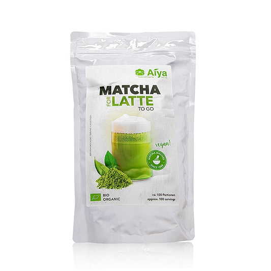 Biologische groene theemix van AIYA Professionals, perfect voor het maken van Matcha Latte