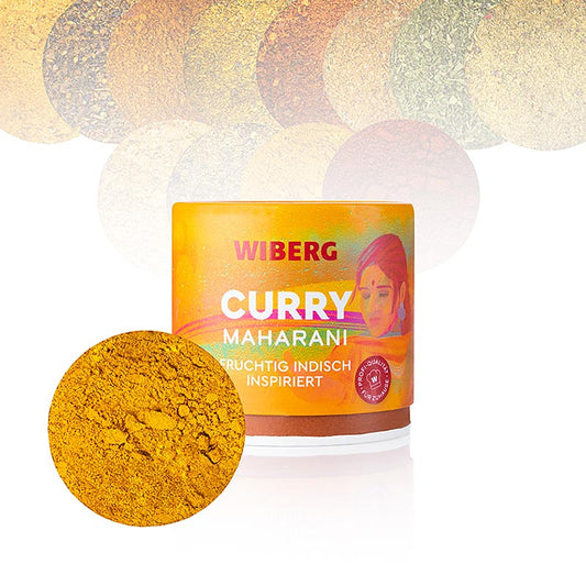 65 gram Wiberg Curry Maharani, fruitig Indiaas kruidenmengsel verpakt product