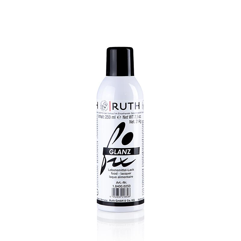 Lak voor levensmiddelen (Glanzfix Spray), Ruth, 250 ml