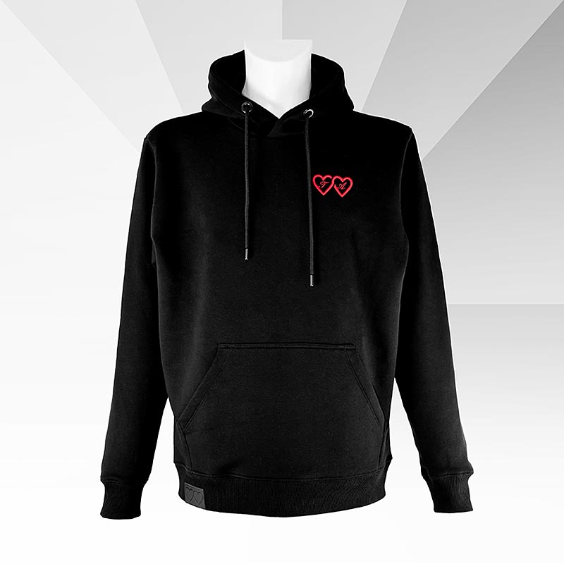 INFINITYLOVE hoodie Understatement met hartjes alleen vooraan, regular fit, maat M, 1st