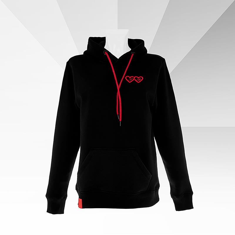INFINITYLOVE - Hoodie Statement (hartjes voor & achter), getailleerd, XL, 1st