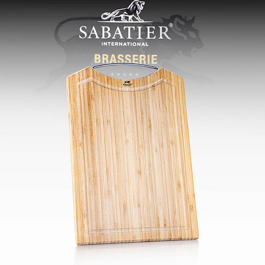 Snijplank, van bamboe met sapgroef, Sabatier International, 1 stuk