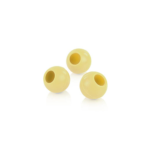 Delicious white chocolate truffle spheres by Mona Lisa, 25mm diameter, 136 kg box with 504 pieces