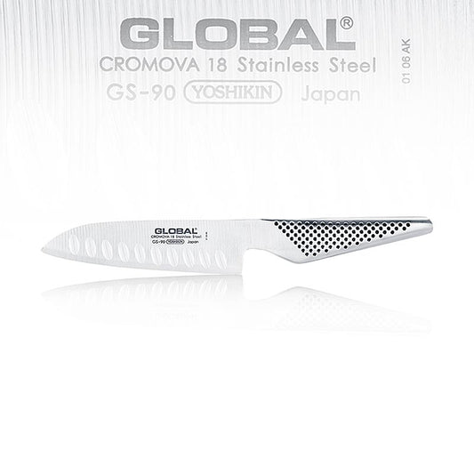 GS-90 Santoku Kulle, antiaanbakmes voor groenten, vis, vlees, 13 cm, GLOBAL, 1 stuk