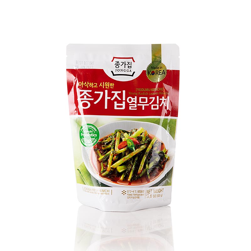 500g of Jongga Yeolmu (young radish stems) pickled in a jar