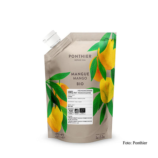 Ponthier mangopuree, 100%, biologisch, 1 kg