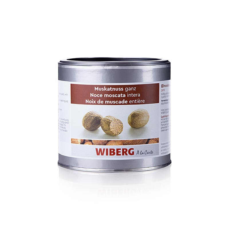 High-quality Wiberg whole nutmeg spice, 300 grams, perfect for grating and adding rich, warm flavor to your favorite dishes