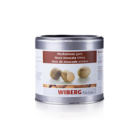 High-quality Wiberg whole nutmeg spice, 300 grams, perfect for grating and adding rich, warm flavor to your favorite dishes