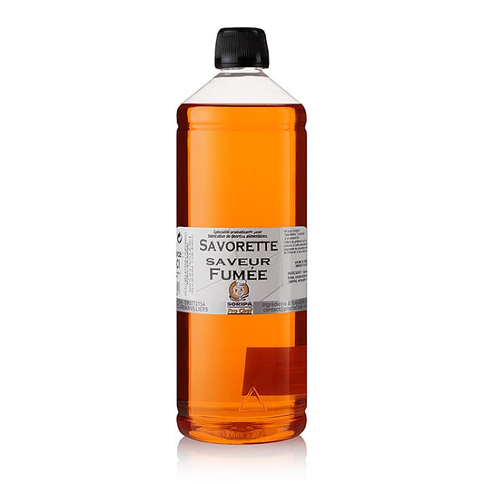 Rookaroma in olie - Fumée, Soripa, 1 l - Een fles van 1 liter met rookaroma in olie van het merk Fumée, Soripa