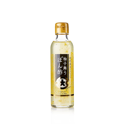 Bottle of Crystal Ponzu Sauce, a traditional Japanese condiment made with clear soy sauce and yuzu, 200 ml