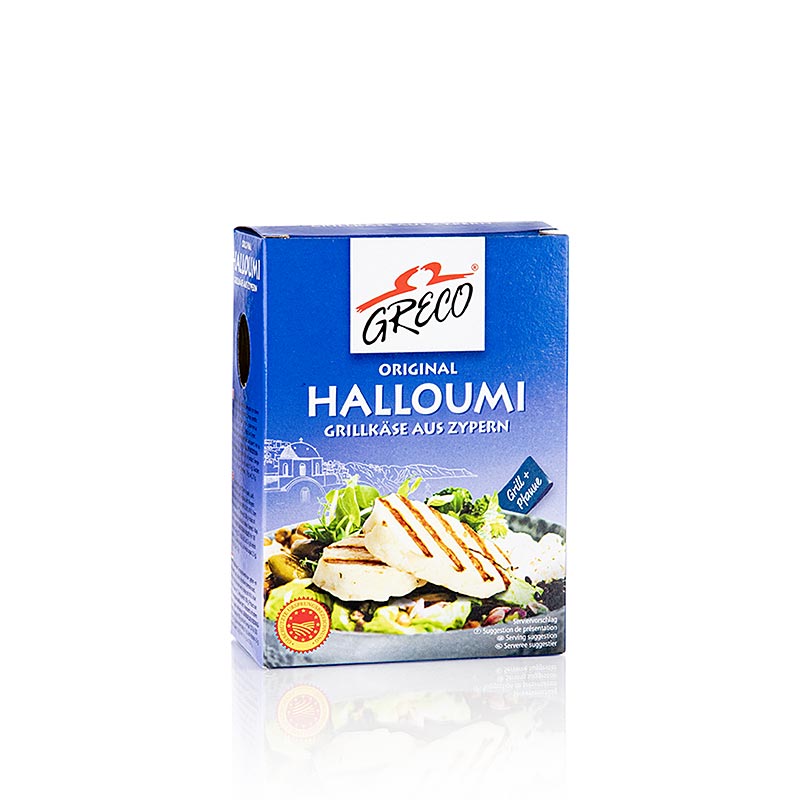 Vers gegrilde Halloumi kaas uit Cyprus, gemaakt van schapen-, geiten- en koemelk, GRECO, 200 g