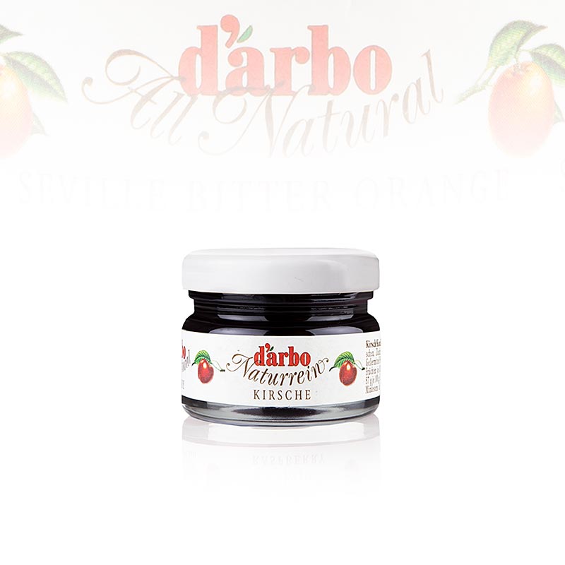 Darbo - Extra kersenjam, portiepotjes, 168 kg, 60 x 28g, perfect voor op brood en toastjes, heerlijke smaak van sappige kersen