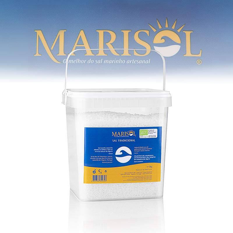Marisol® Sal Tradicional zeezout, grof, wit, vochtig, CERTIPLANET, BIO, 5 kg