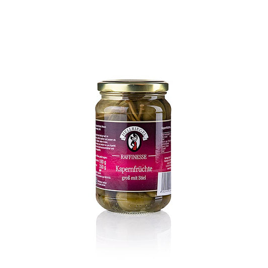 Kappertjes, groot met steel, Raffinesse, 350 g