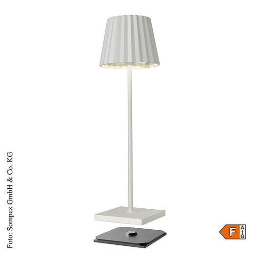 Tafellamp "TROLL 2.0- Outdoor", met oplaadbare batterij, 38x10x11cm, aluminium, wit (78170), 1 st