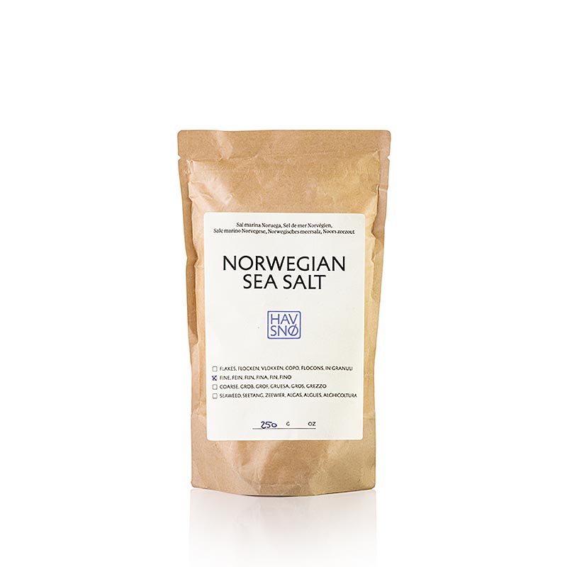 HAVSNØ fijn zeezout, Noorwegen (voorheen Krakebolle), 250 g