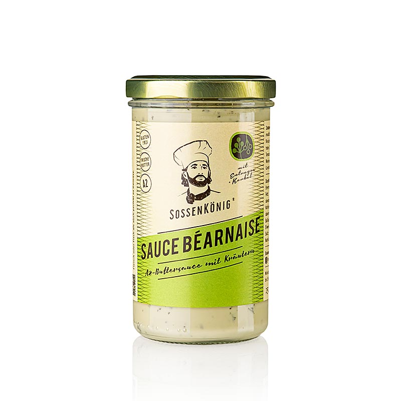 250ml bottle of Sossenkönig Bearnaisesaus, a ready-to-use creamy sauce