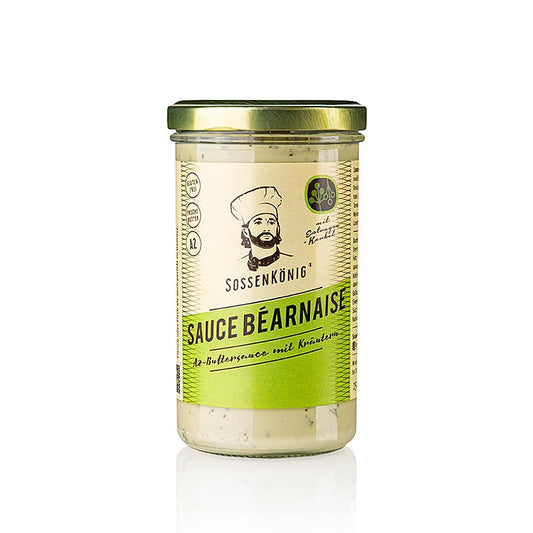 250ml bottle of Sossenkönig Bearnaisesaus, a ready-to-use creamy sauce