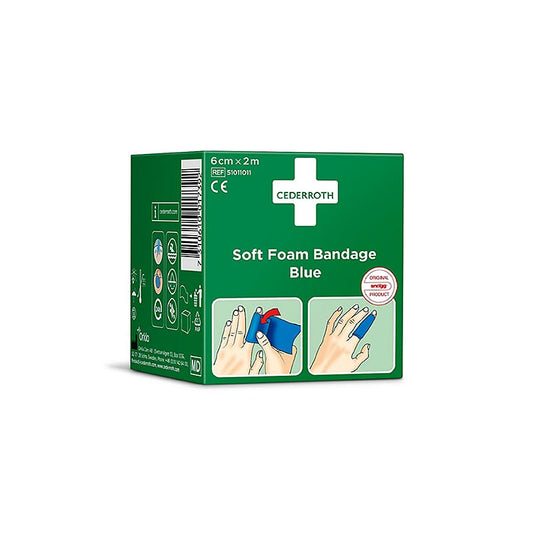 Zacht schuimverband, blauw, 6 cm x 2 m (51011011) Cederroth, 2 m