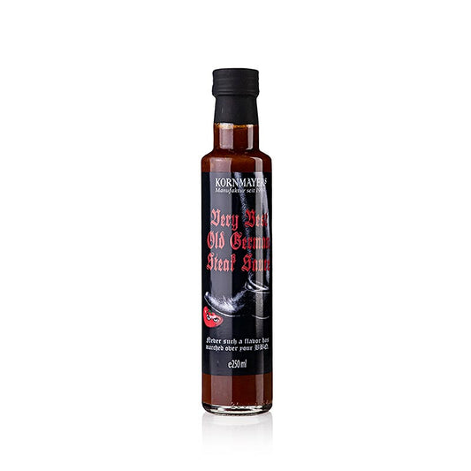 Allerbeste oude Duitse Steak Sauce, Kornmayer, 250 ml - een heerlijke saus voor bij steaks en andere vleesgerechten