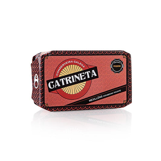 Mosselen, uit Galicië, Escabeche-saus PICANTE, 13-18 stuks, Catrineta, 120 g