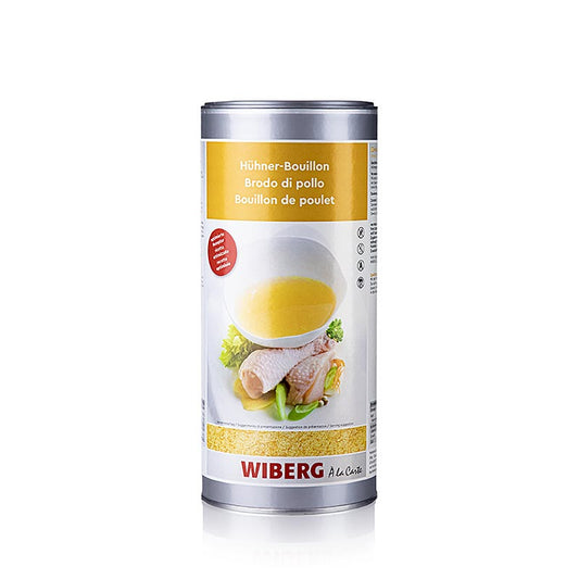 Wiberg kippenbouillon helder, sterk, voor 45 liter, 1 kg: a flavorful and concentrated chicken broth mix in a 1 kg package