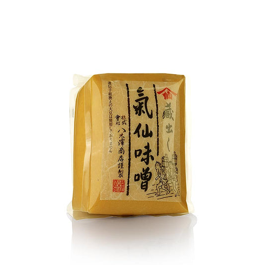 Shouten Kesen Rijstmiso, a 500 g light-colored rice miso product from Yagisawa, Japan, traditionally made using high-quality ingredients