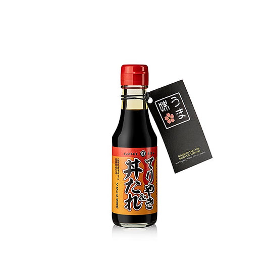 Unagi paling tare & teriyaki saus, met gember, Hara Shoyu, Japan, 150 ml sauce bottle with rich, savory flavor and traditional Japanese ingredients 