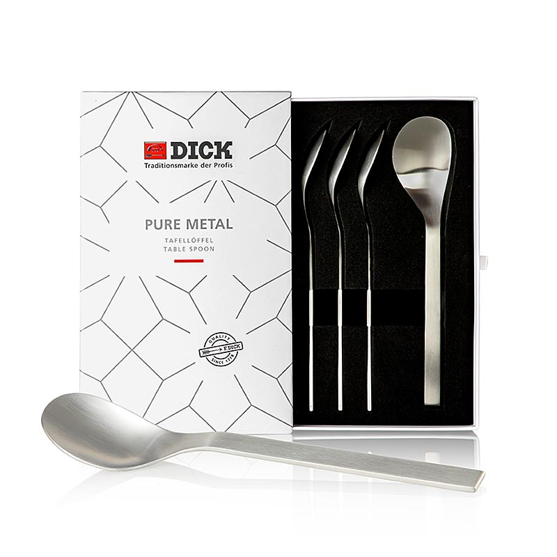 Dick Steak & TafelLöffel Set, Pure Metal, passend voor steakmes 59805, 4 stuks