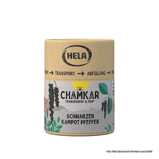 HELA Chamkar - Zwarte Kampot peper, gedroogd, geheel, BGA, 100 g