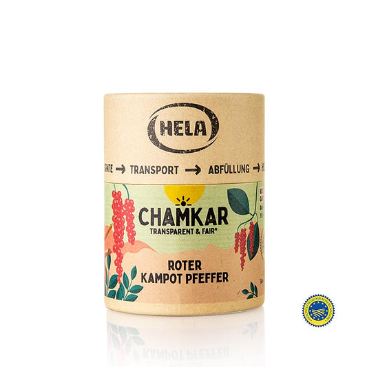 HELA Chamkar - Rode Kampot-peper, gedroogd, heel, BGA, 100 g