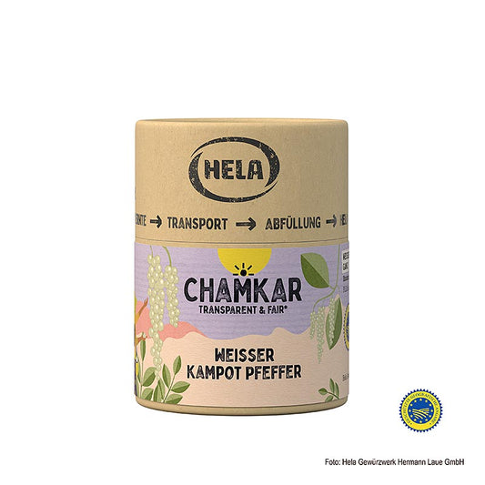 HELA Chamkar - Witte Kampot-peper, gedroogd, heel, BGA, 110 g