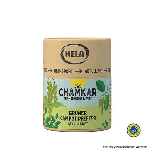 HELA Chamkar - Groene Kampot-peper, gedroogd, heel, BGA, 25 g