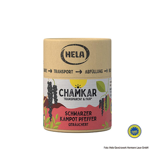 HELA Chamkar - Zwarte Kampot-peper, gerookt, heel, BGA, 100 g