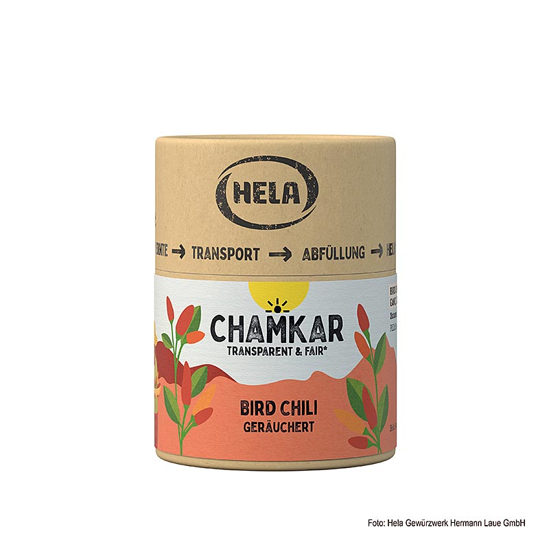 HELA Chamkar - Bird Chili (vogelogenchili), gerookt, 25 g