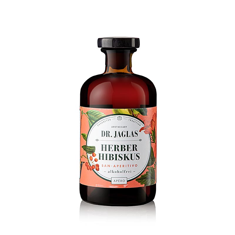 Dr. Jaglas - "Herber Hibiskus" San Aperitivo Apero, alcoholvrij, VEGAN, 500 ml
