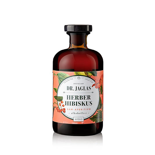 Dr. Jaglas - "Herber Hibiskus" San Aperitivo Apero, alcoholvrij, VEGAN, 500 ml