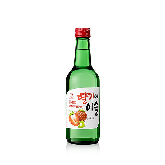 Soju Strawberry (aardbei), Koreaanse brandewijn, 13 % vol., Jinro, 360 ml