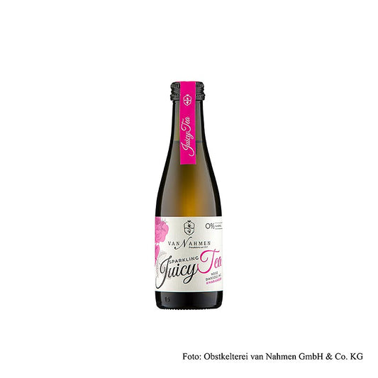 van Nahmen - Sparkling Juicy Tea - Rose - Darjeeling-thee - Rabarber, BIO, 200 ml