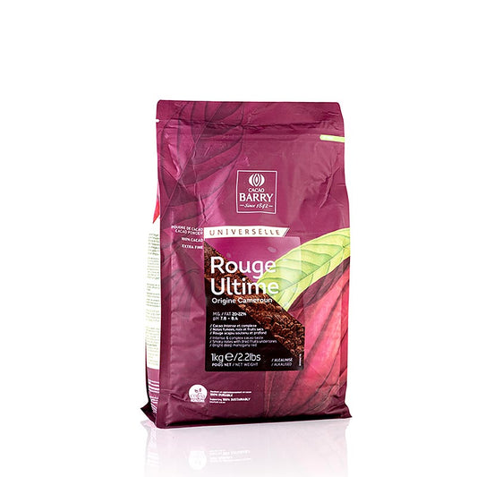 ROUGE ULTIME, gealkaliseerd cacaopoeder, licht ontvet (DCP-20RULTI-89B), 1 kg