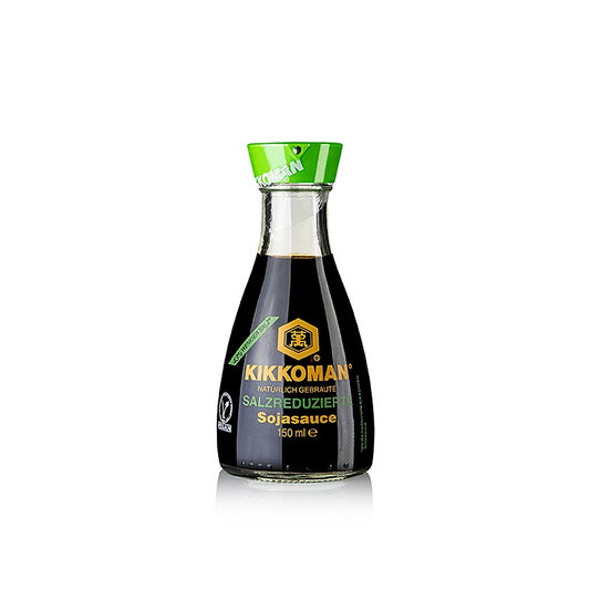 Sojasaus - Shoyu Genen, verlaagd zout, Kikkoman, Japan, 150 ml: traditionele Japanse sojasaus met minder zoutgehalte van 150 ml
