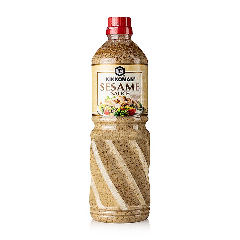 Delicious and authentic Japanese Kikkoman sesame sauce in a convenient 1 liter bottle
