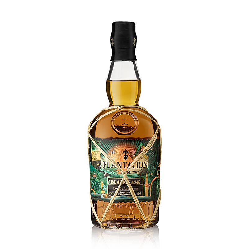 Image of Plantation Rum Black Cask bottle from Barbados and Cuba, 40% Vol, 07 liters, showcasing the premium quality and unique blend of flavors