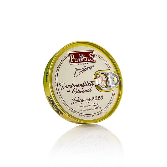 Smaakvolle oude sardine filets in olijfolie van Los Peperetes, 120 g