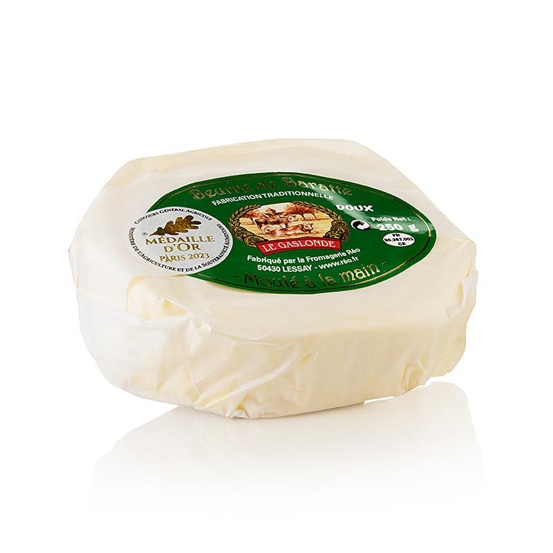 Natuurlijke boter "Beurre de Baratte Moule Main" Doux, Le Gaslonde, Frankrijk, 250 g