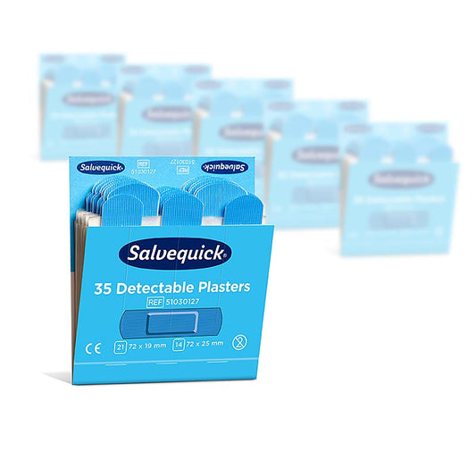 Navulverpakking blauwe detecteerbare pleisters, 6 x35 stuks (51030127) from Cederroth, a single unit of high-quality medical product