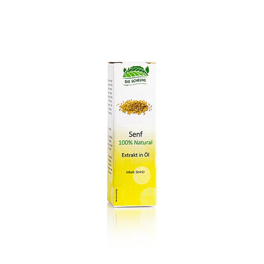 5 ml bottle of De Schuur natuurlijk mosterdaroma, a high-quality natural mustard flavoring