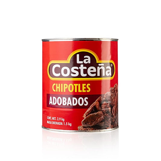 Chipotle pepers, gerookt, in adobo saus, La Costena, 2.8 kg